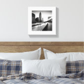 白黒の都市 キャンバスプリント (インサイチュ (寝室))
