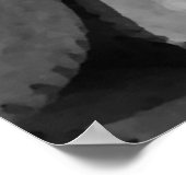 白黒の野球アートユニーク作品 ポスター (角)