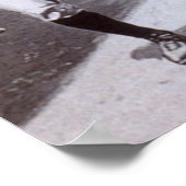 白黒の野球画像 ポスター (角)