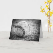 白黒の野球 カード (黄色い花)