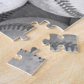 白黒の野球 ジグソーパズル (側面)