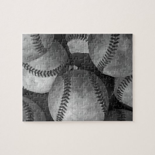 白黒の野球 ジグソーパズル (横)