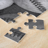 白黒の野球 ジグソーパズル (側面)