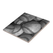 白黒の野球 タイル (側面)