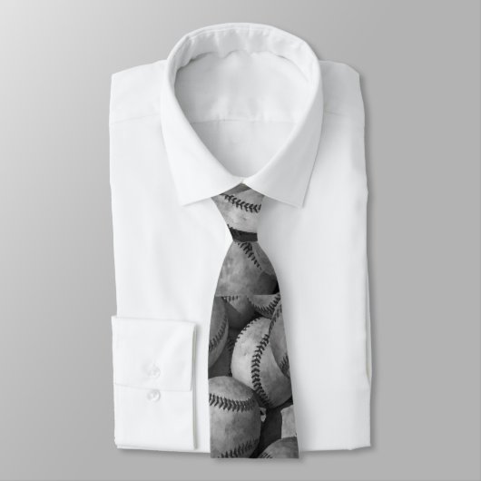 白黒の野球 ネクタイ (タイ)