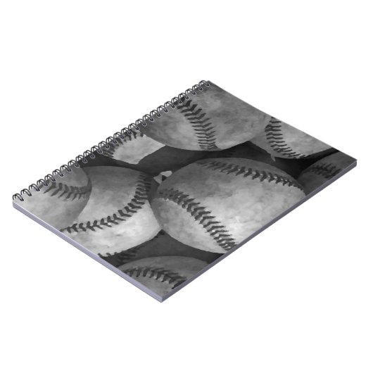 白黒の野球 ノートブック (左側)