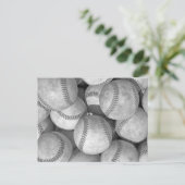 白黒の野球 ポストカード (スタンド正面)