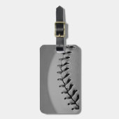 白黒の野球 ラゲッジタグ (正面縦)