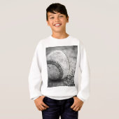 白黒の野球 Tシャツ (正面フル)