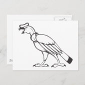 白黒の野生のアンデスコンドルの鳥 ポストカード (正面/裏面)
