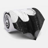 白黒の野草 ネクタイ (ロール)