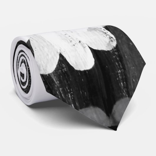白黒の野草 ネクタイ (ロール)