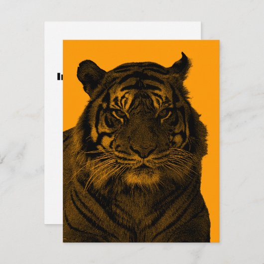 白黒の野虎 招待状 (正面/裏面)