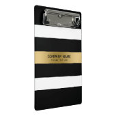 白黒の金ゴールドのアストライプクセント ミニクリップボード (アングル)