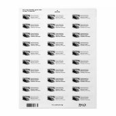 白黒の金型 – ヴィンテージ自動 ラベル (フルシート)