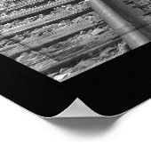 白黒の鉄道線路 ポスター (角)