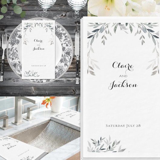 白黒の銀ユーカリ緑