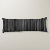 白黒の銀製灰色のレトロのストライプな体の枕 ボディピロー (裏面)