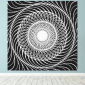 白黒の錯覚アート キャンバスプリント (インサイチュ (ウッドフロア))