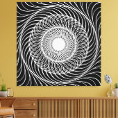 白黒の錯覚アート キャンバスプリント (インサイチュ (リビング))