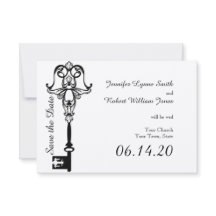 白黒の鍵結婚式の日付を保存