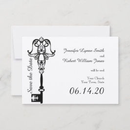 白黒の鍵結婚式の日付を保存 セーブザデート