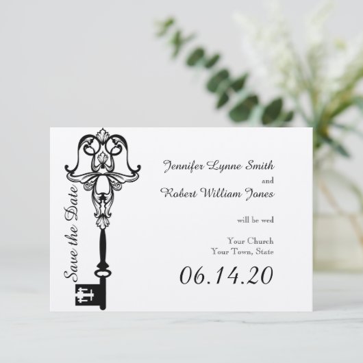 白黒の鍵結婚式の日付を保存 セーブザデート (スタンド正面)