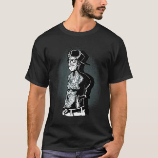 白黒の鎧武者Tシャツ Tシャツ