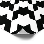 白黒の長方形模様 ポスター (角)