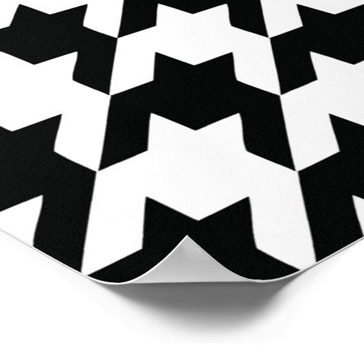 白黒の長方形模様 ポスター (角)