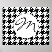 白黒の長方形模様 ポスター (正面)