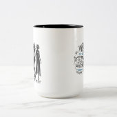 白黒の閉経期コーヒーマグ ツートーンマグカップ (中央)