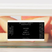 白黒の防水化粧品ドロッパーボトル ラベル (貼付)