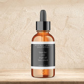 白黒の防水化粧品ドロッパーボトル ラベル