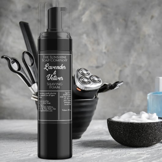 白黒の防水化粧品ボトルラベル フードラベル