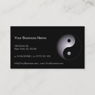 白黒の陰陽のプロフェッショナル-名刺 名刺