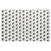 白黒の陰陽の記号パターン ファブリック (ファットクウォーター)