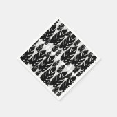 白黒の離れデザイン スタンダードカクテルナプキン (角)