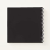 白黒の離れパターンパーソナライズされた ノートブック (裏面)