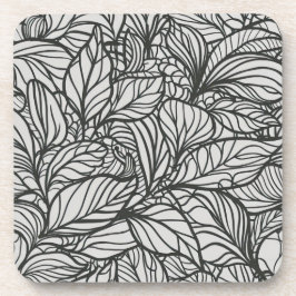 白黒の離れパターン コースター