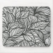 白黒の離れパターン マウスパッド (正面)