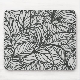 白黒の離れパターン マウスパッド