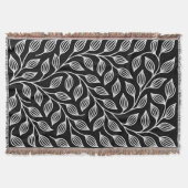 白黒の離れブランケット スローブランケット (正面)