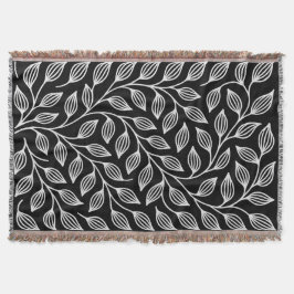 白黒の離れブランケット スローブランケット