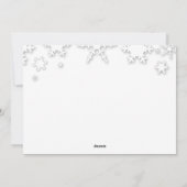 白黒の雪かきのクリスマス写真 シーズンカード (裏面)