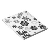 白黒の雪の結晶 ノートパッド (アングル)