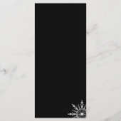 白黒の雪片の冬の結婚式プログラム プログラム (裏面)