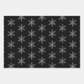 白黒の雪 ラッピングペーパーシート (正面)