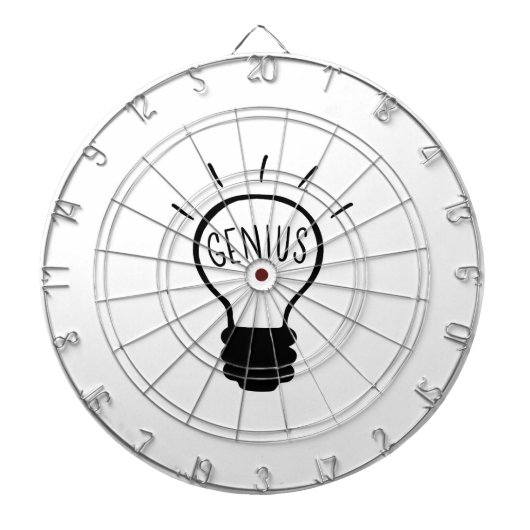 白黒の電球 ダーツボード (正面)
