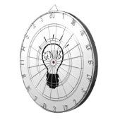白黒の電球 ダーツボード (正面右)